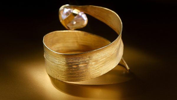 Bamboe armband, goud, rose, palladium. sieraad, handmade, parel